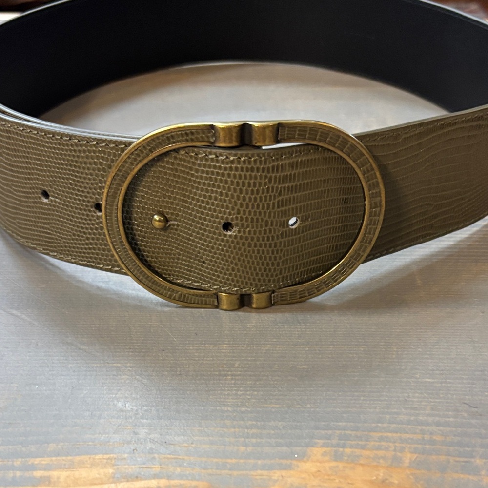 Sézane Fétiche Goat Leather Belt taupe